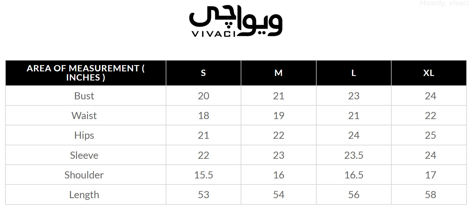 abaya size charts